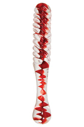 Eves Sweetheart Swirl Glass Dildo